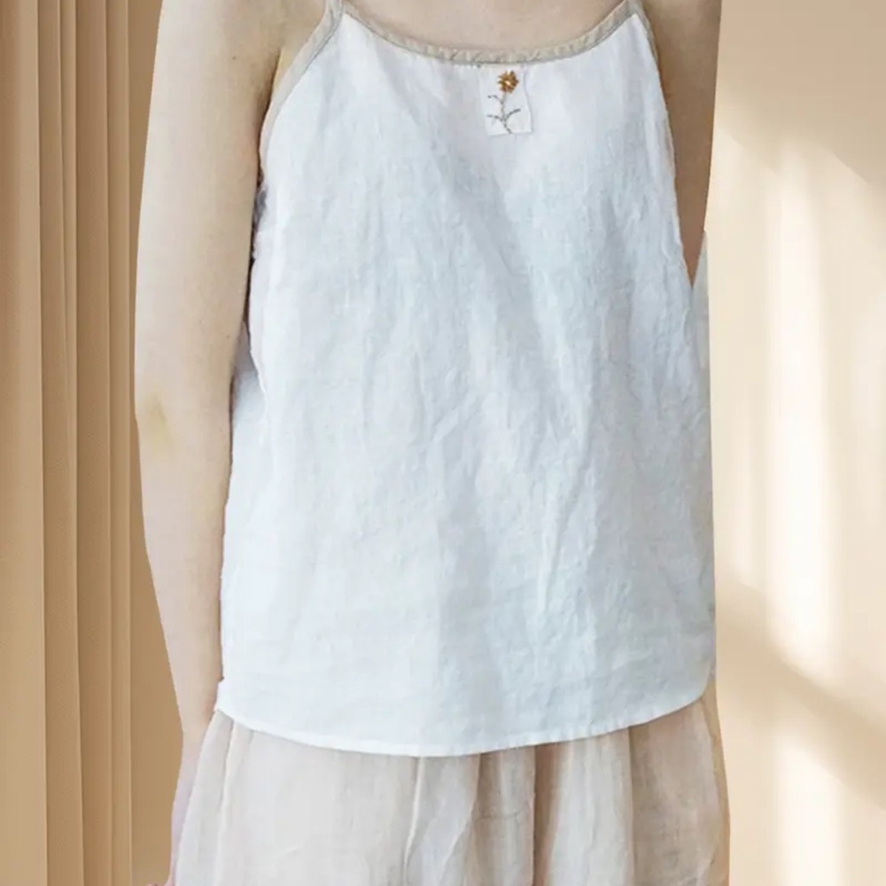 White Relaxed Fit Camisole Top